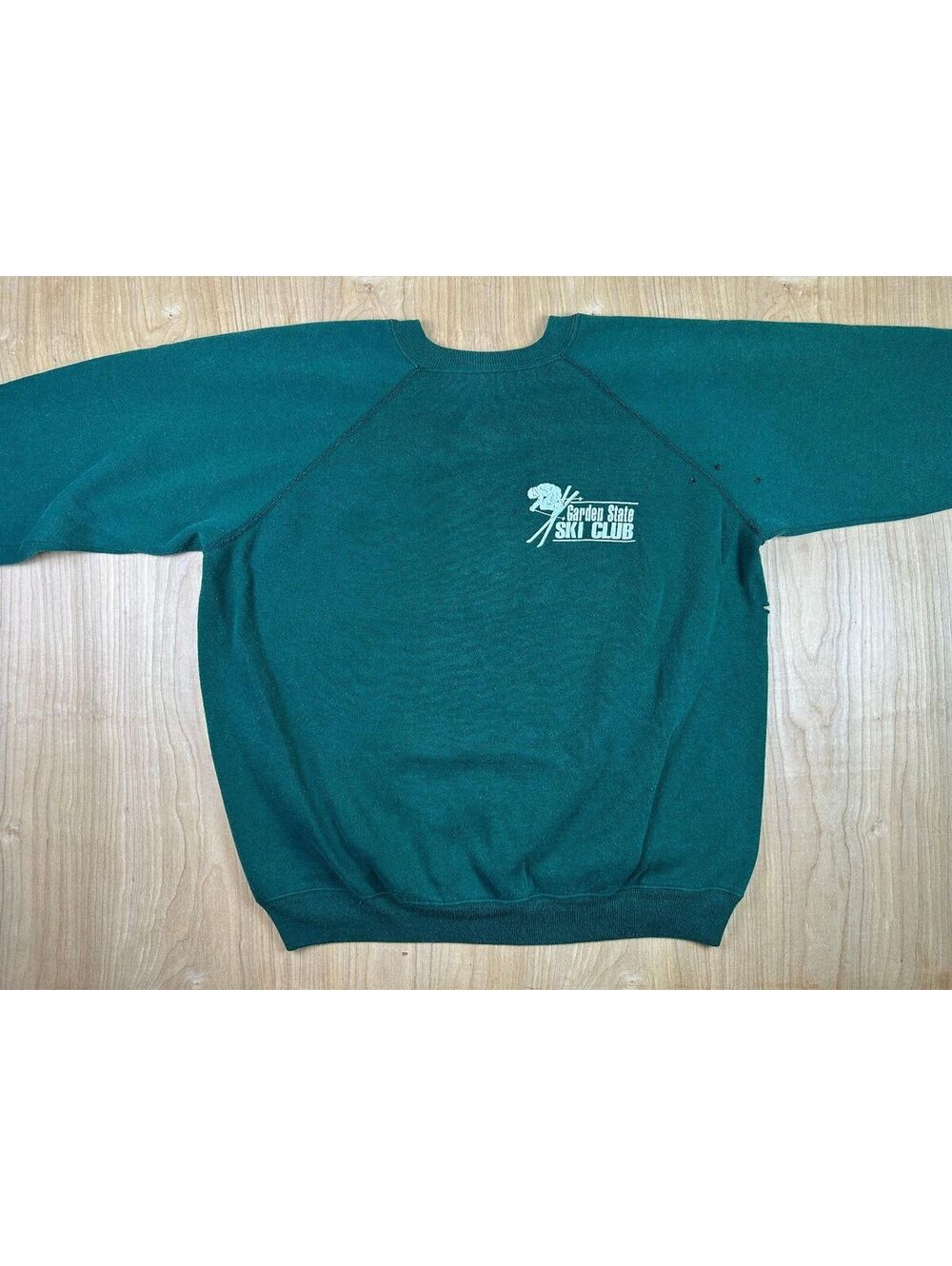 Vintage 80s Garden State Ski Club Sweatshirt large new jersey made usa shredded
